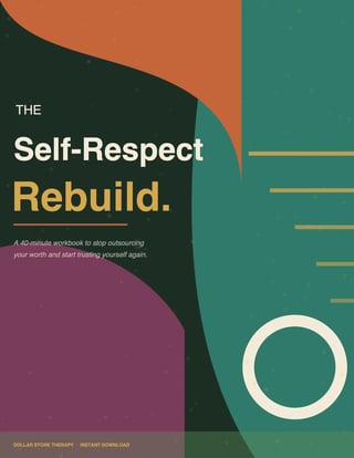 Self-respect rebuild journal for emotional recovery - digital PDF workbook
